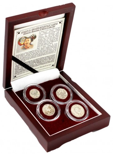 Stalin's "Death Sentence" Coins: Box of 4 Russian Silver Coins