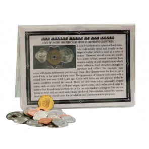 Odd Shaped Coins: A Set of 38 Different Coins from Around the World (U)