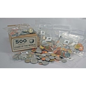 Set of 500 different world coins (U)